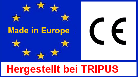 Dieses Tripusprodukt wird in Europa in eigener Fertigung hergestellt - Made in Europe by Tripus Dieses Tripusprodukt wird in Europa in eigener Fertigung hergestellt - Made in Europe by Tripus