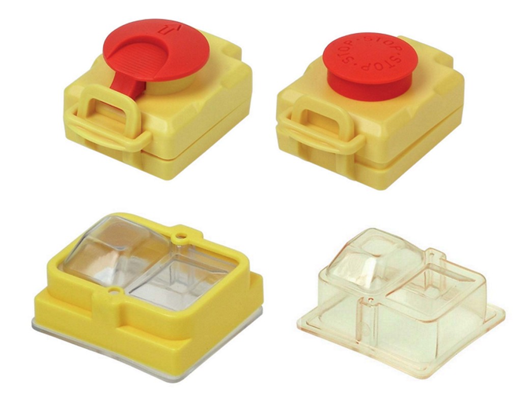 Push button covers for Tripus switch plug combinations